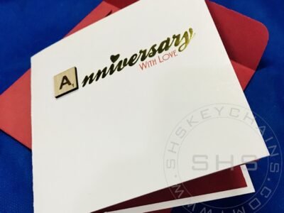 Greeting Card - Customizable Scrabble Theme Anniversary