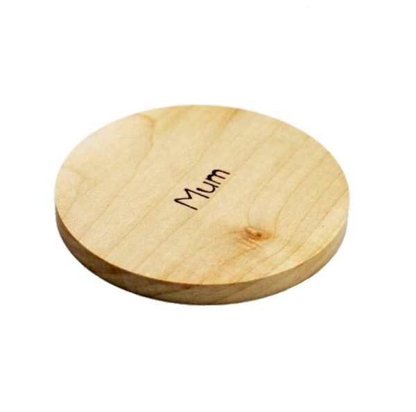 Wooden Coasters with Customizable Name or Text - Image 2