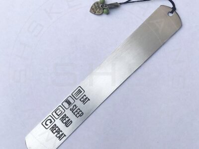 Stainless Steel Bookmark Eat-Sleep-Read-Repeat