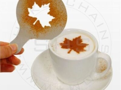 Set of six Cappuccino Coffee Chocolate Stencils