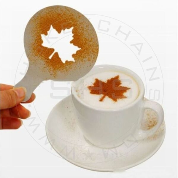 Set of six Cappuccino Coffee Chocolate Stencils