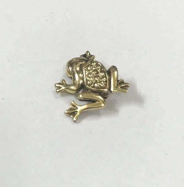 Little Happy Frog Brooch, Gold Plated - Image 2