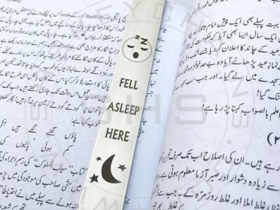 Bookmark - Stainless Steel Fell-Asleep-Here
