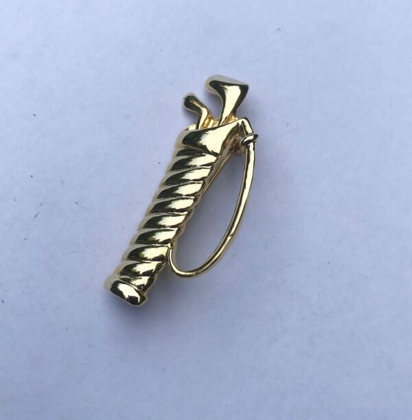 Golf Bag Brooch, Gold Finish - Image 2