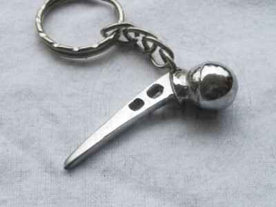 Keychain - Silver Plated Hip Prosthesis Orthopedic