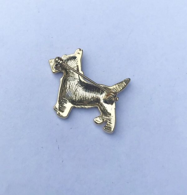 Brooch - Cute Metallic Rizen Dog - Image 2