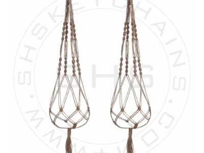 Jute Macramé Pair: Handmade Double Planters