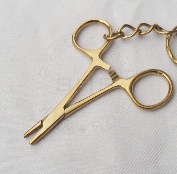 Keyring - Miniature Needle Gold Plated