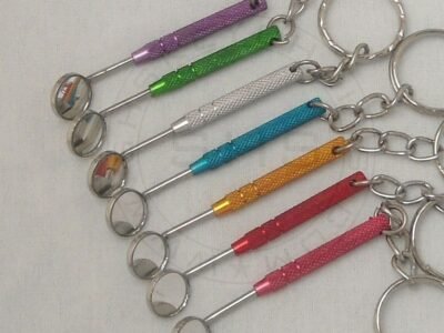 Dental Mouth Mirror Keychain with real Mirror