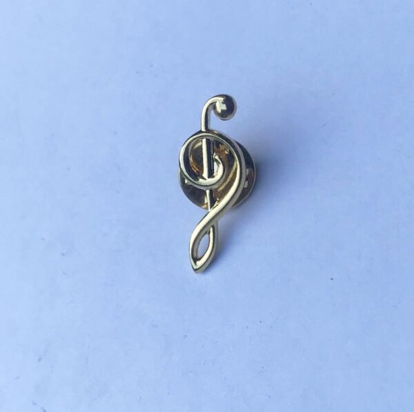 Gold Plated Musical Note Metal Brooch - Image 5