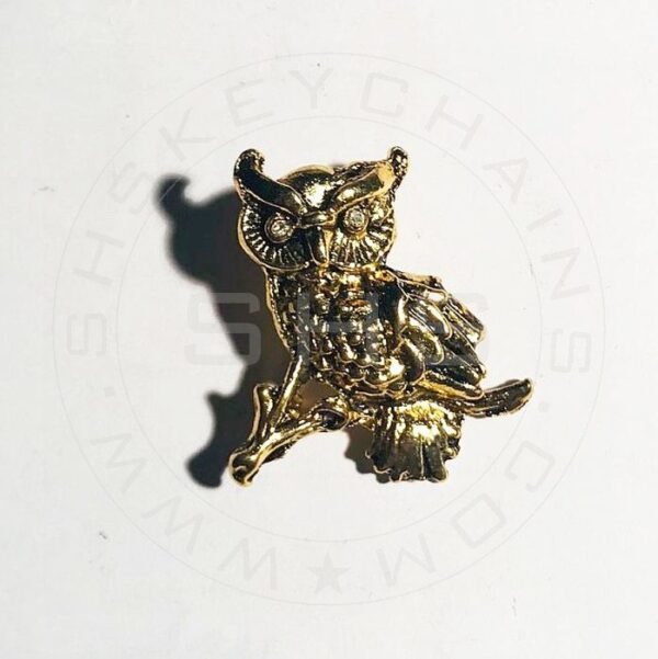 Brooch - Cute Antique Finish Owl - Image 3