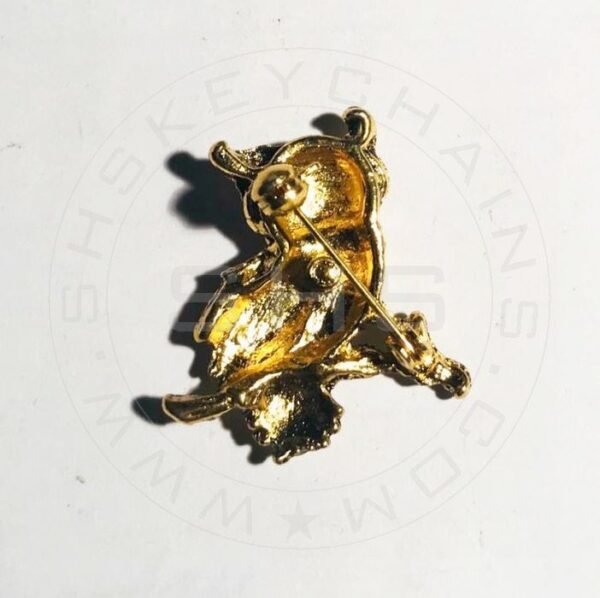 Brooch - Cute Antique Finish Owl - Image 2