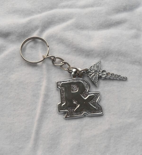 Keychain - RX Medical with Medical Symbol Charm