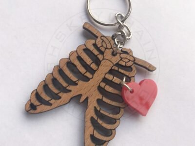 Keyring - A little Heart with Ribs