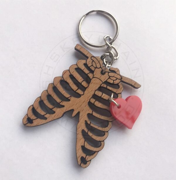 Keyring - A little Heart with Ribs
