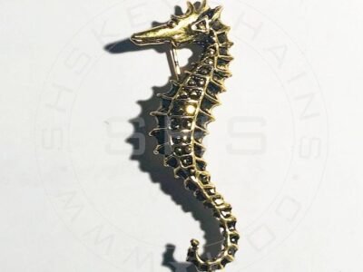 Seahorse Metal Brooch - Antique Finish