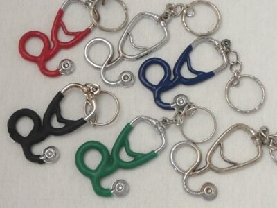 Keychain - Metal Stethoscope with Rubber Coating
