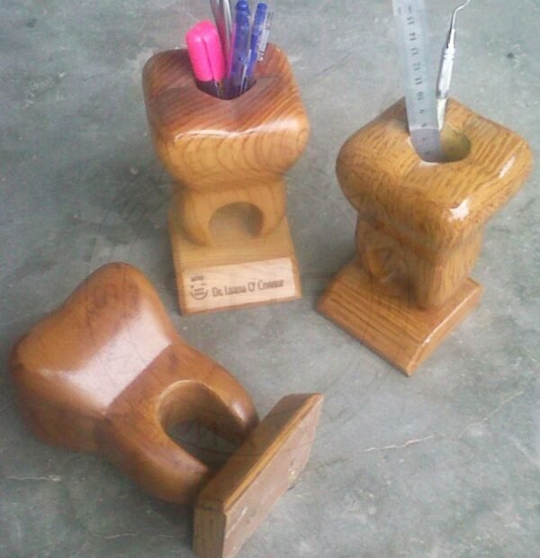 Handcrafted 3D Tooth Shaped Personalized Pen Holder