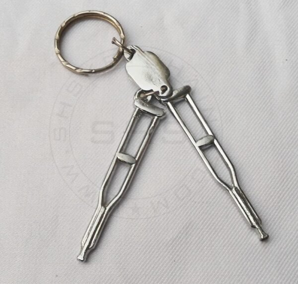 Keychain - Miniature Crutches (pair)