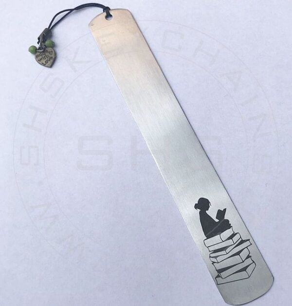Stainless Steel Bookmark - Female Reader