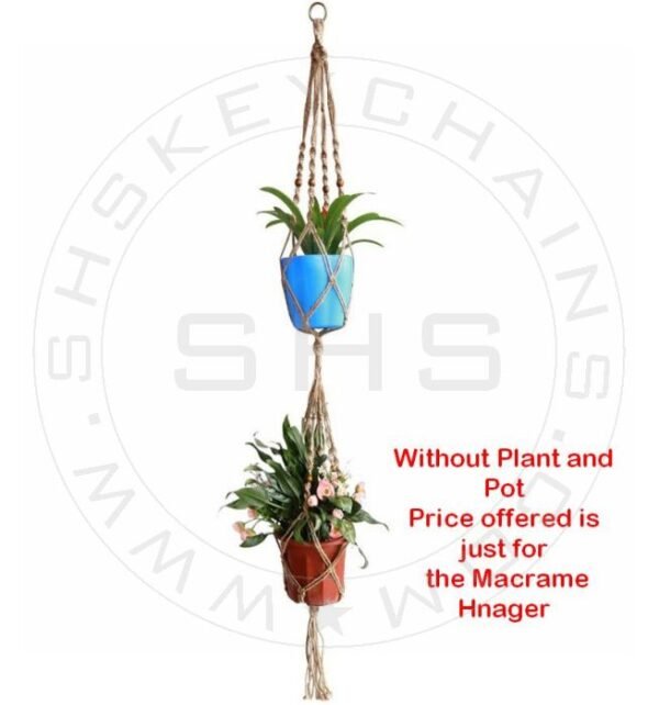 Handmade Jute Macramé - Double Planter