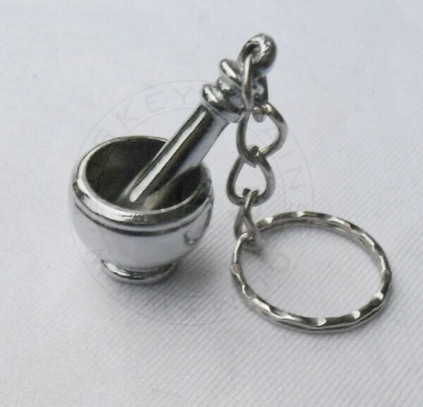 Keychain - Silver Plated Mortar Pestle