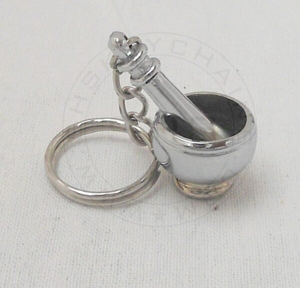 Keychain - Silver Plated Mortar Pestle - Image 4