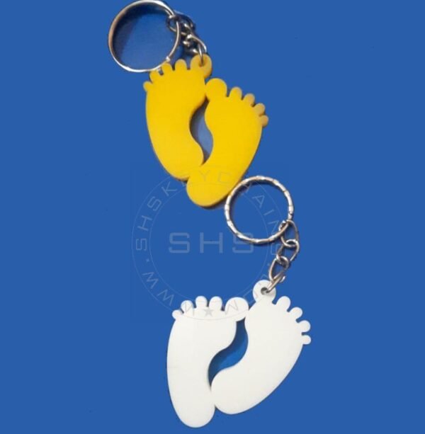 Laser Cut Feet keychain