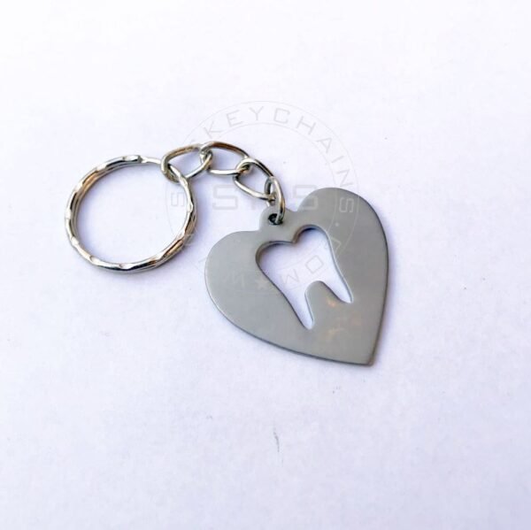 Heart Shaped Tooth Keychain for Dentists - Image 2