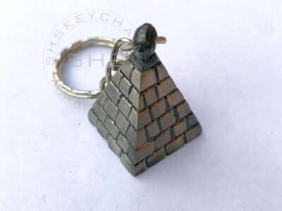 Antique Silver Pyramid keychain