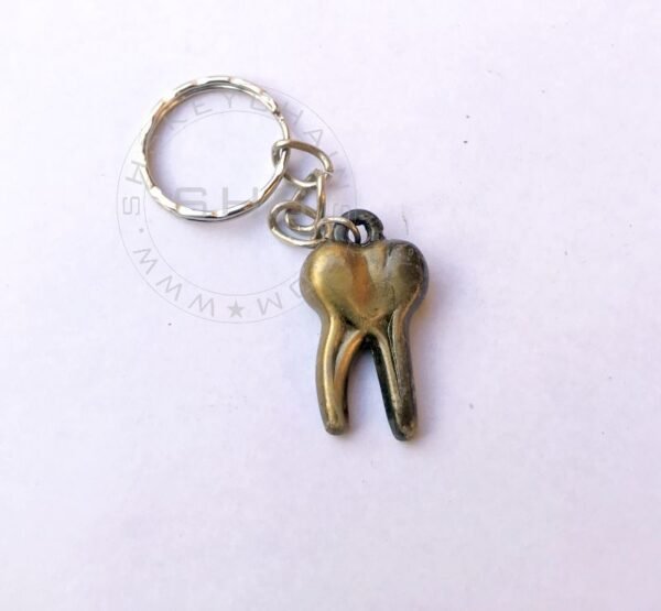 Small Molar Shaped keychain Two Roots - Image 6