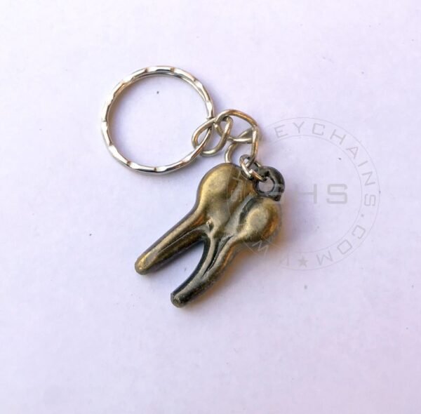 Small Molar Shaped keychain Two Roots - Image 5