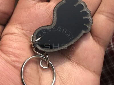 Foot Shaped Acrylic Keychain Pedicure Theme
