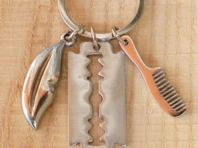 Lips, Razor and Comb Charms keychain