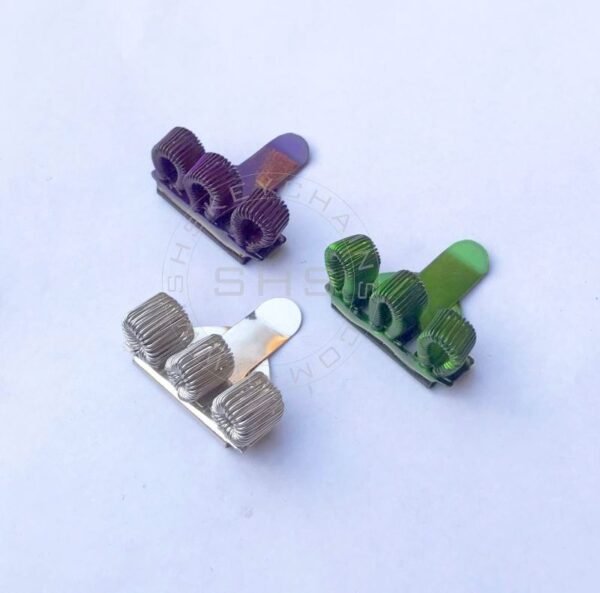 Triple Hole Metal Spring Pen Holder With Pocket Clip