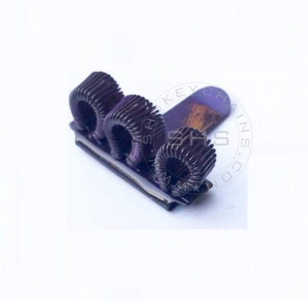 Triple Hole Metal Spring Pen Holder With Pocket Clip - Image 3