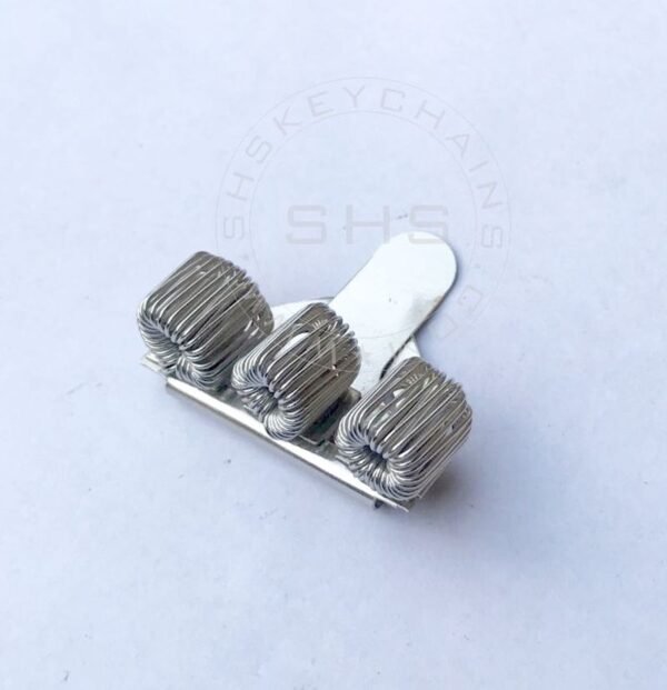 Triple Hole Metal Spring Pen Holder With Pocket Clip - Image 4