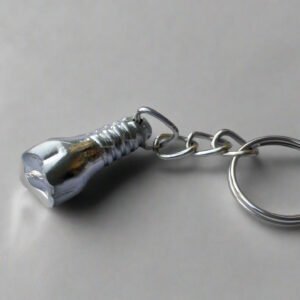 Tooth Shaped Implant Keychain – Silver Plated