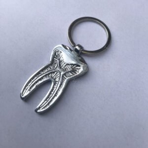 Large Tooth Keychain – Silver Plated