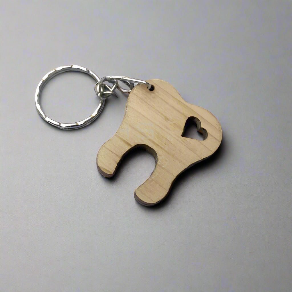 Laser-Cut-Wooden-Tooth-and-Heart-keyring-768x748 - AM Surgicals | Dental Instruments