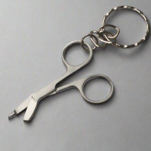 Miniature Bandage Scissors Keyring (Stainless Steel)