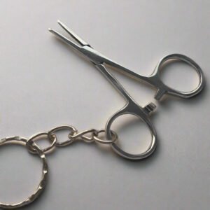 Miniature Artery Forceps Keychain (Stainless Steel)