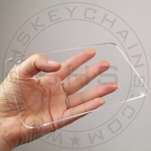 Clear Acrylic Rectangular Makeup Mixing Palette with Stainless Steel Spatula