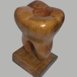 Handcrafted 3D Tooth Shaped Solid Wood Personalized Pen Holder – Custom Dental Desk Organizer