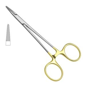 Halsey-Needle Holder Serrated Tip - TC