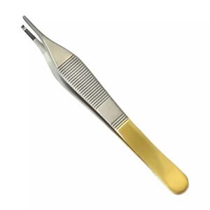 Adson Tissue Forceps, 4.75, Straight, 1x2 Teeth, TC-Premium