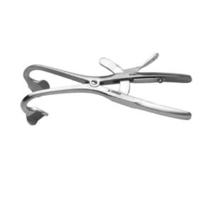 Pair of dental extraction forceps used by dentists for pulling teeth